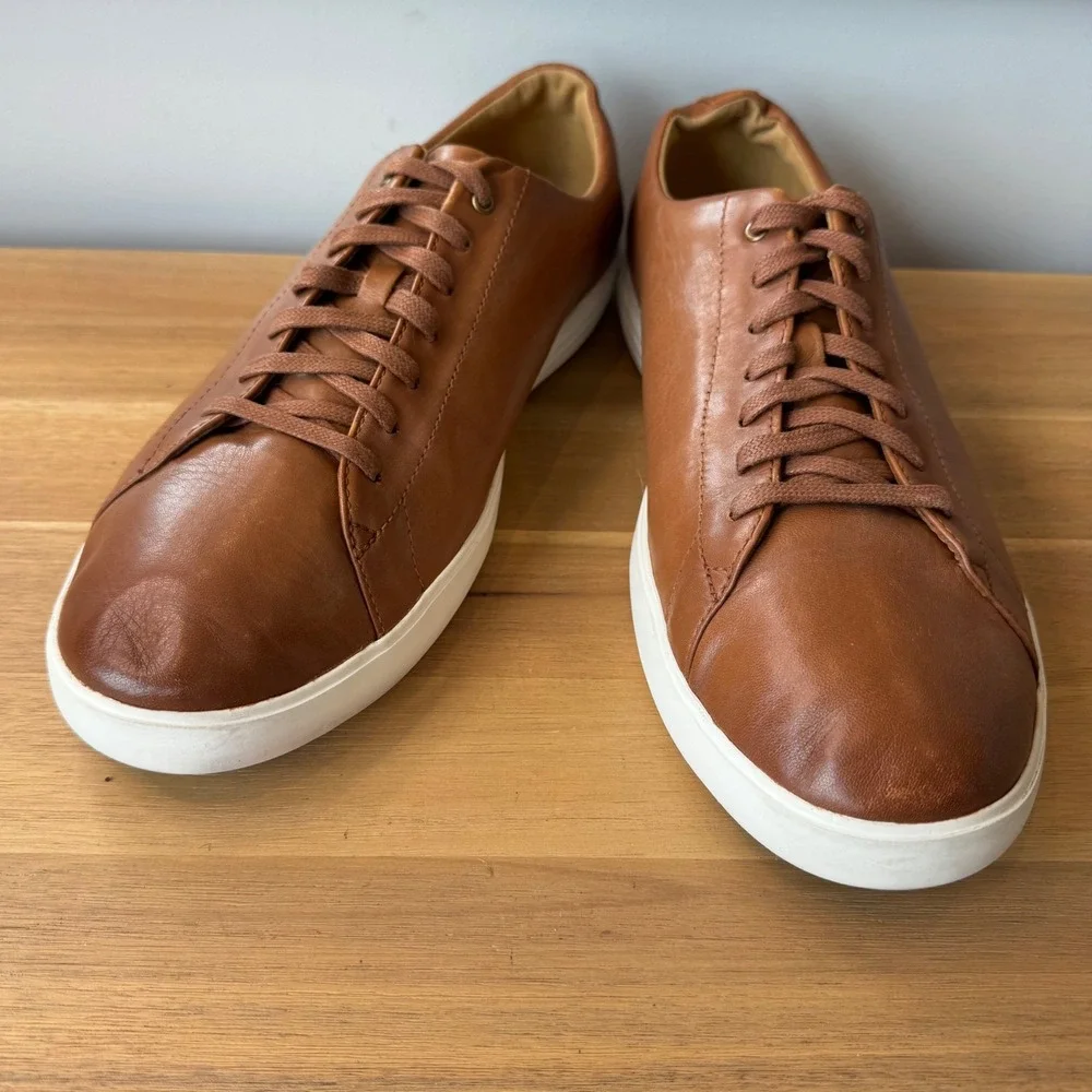 Cole Haan Men 11 M Grand Crosscourt II British Tan Leather Sneaker C26521 Casual